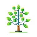 Data Tree Representing Growth and Connectivity in a Modern Business Landscape Concept Royalty Free Stock Photo