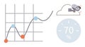 Data trend analysis with surveillance and cloud technology integration Royalty Free Stock Photo