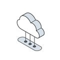 Data upload cloud computing. Database transfer. Network internet global connection. Digital information synchronization Royalty Free Stock Photo