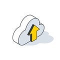 Data upload cloud computing. Database transfer. Network internet global connection. Digital information synchronization Royalty Free Stock Photo