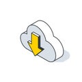 Data upload cloud computing. Database transfer. Network internet global connection. Digital information synchronization Royalty Free Stock Photo