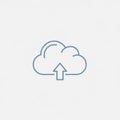 Data upload or cloud storage, with the arrow symbolizing the Royalty Free Stock Photo
