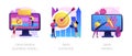 Data use in business vector concept metaphors Royalty Free Stock Photo