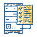 data validation database icon doodle illustration
