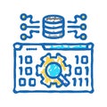 data validation database icon doodle illustration
