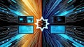 Data Visualization & Analytics Dashboard - Futuristic Tech Interface Royalty Free Stock Photo