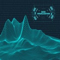 Data visualization background . Futuristic design hud element . Binary code , coding and programming concept . Wide Royalty Free Stock Photo