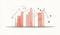 Data visualization with bar graphs and line charts showcasing trends and comparisons in statistics Royalty Free Stock Photo