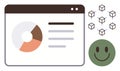 Data Visualization with Blockchain Structure and Positive User Experience Concept Royalty Free Stock Photo