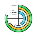 data visualization chart deep learning color icon vector illustration Royalty Free Stock Photo