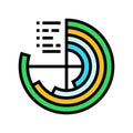 data visualization chart deep learning color icon vector illustration