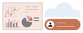 Data Visualization with Charts and Cloud-Based User Profile Interface Royalty Free Stock Photo