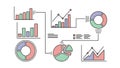 Data Visualization Charts, Graphs, and Infographics Illustration Royalty Free Stock Photo