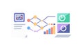 Data Visualization Charts and Network Insights, vector design Generative AI Royalty Free Stock Photo