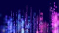 Data visualization. 3d futuristic abstract background. Future technology. Abstract geometric background. Futuristic wave