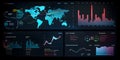 Data visualization dashboard charts graphs business intel created with generative AI