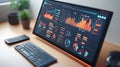 Data Visualization Dashboard: Charts & Graphs Royalty Free Stock Photo