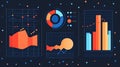 Data Visualization Dashboard with Charts and Graphs Royalty Free Stock Photo