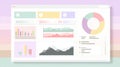 Data Visualization Dashboard Displaying Colorful Charts and Graphs for Analysis and Decision-Making in a Modern Royalty Free Stock Photo