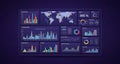 Data Visualization Dashboard with Global Statistics and Graphs Royalty Free Stock Photo