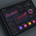 Data Visualization Dashboard with Interactive Graphs and Metrics Royalty Free Stock Photo