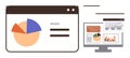 Data Visualization and E-commerce Analytics Across Multiple Devices Royalty Free Stock Photo