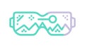 Data Visualization Glasses: Analytics Info Display, vector design Generative AI Royalty Free Stock Photo