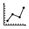 Data Visualization Glyph Style vector icon which can easily modify or edit