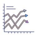 Data Visualization  Glyph Style vector icon which can easily modify or edit Royalty Free Stock Photo