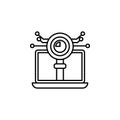 data visualization icon. Element of artificial intelligence icon for mobile concept and web apps. Thin line data visualization i Royalty Free Stock Photo
