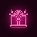 data visualization icon. Elements of artifical in neon style icons. Simple icon for websites, web design, mobile app, info