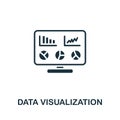 Data Visualization icon. Monochrome simple line Data Science icon for templates, web design and infographics Royalty Free Stock Photo