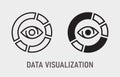 Data visualization icon on white background. Vector illustration. Royalty Free Stock Photo