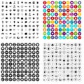 100 data visualization icons set vector variant Royalty Free Stock Photo