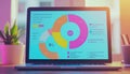 Data Visualization on Laptop Screen - Business Analytics and Insights Royalty Free Stock Photo