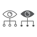 Data Visualization line and glyph icon Royalty Free Stock Photo