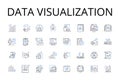 Data visualization line icons collection. Information display, Graphic depiction, Numerical illustration, Data