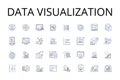 Data visualization line icons collection. Information display, Graphic depiction, Numerical illustration, Data