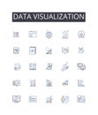 Data visualization line icons collection. Information display, Graphic depiction, Numerical illustration, Data