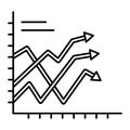 Data Visualization outline vector icon which can easily modify or edit Royalty Free Stock Photo