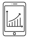 Data Visualization outline vector icon which can easily modify or edit Royalty Free Stock Photo