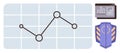 Data Visualization and Security Concept with Graph and Shield Icons Royalty Free Stock Photo