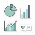 Data Visualization and Social Media Analytics Royalty Free Stock Photo