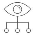 Data Visualization thin line icon, data analytics Royalty Free Stock Photo