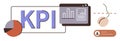 Key Performance Indicator KPI Monitoring with Data Analytics and Metrics Visualization Tools Royalty Free Stock Photo