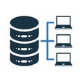 Data, warehouse, database, host, hosting icon. Editable vector graphics.