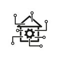 Data warehouse icon. Vector illustration. EPS 10. Royalty Free Stock Photo