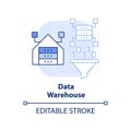 Data warehouse light blue concept icon Royalty Free Stock Photo