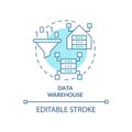 Data warehouse turquoise concept icon Royalty Free Stock Photo