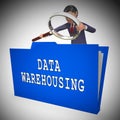 Data Warehousing Datacenter Resources Storage 3d Rendering Royalty Free Stock Photo